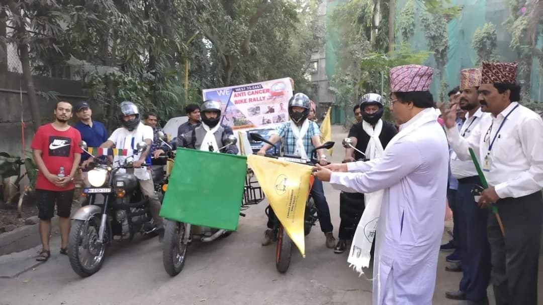 Anti-Cancer Bike Rally Mumbai to Gangtok flag-off