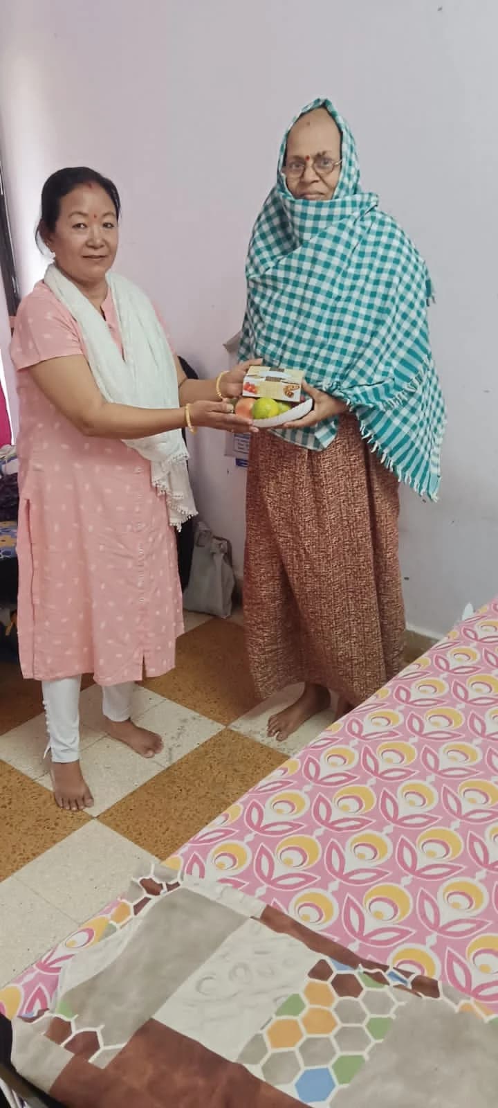 Elderly patient receiving care