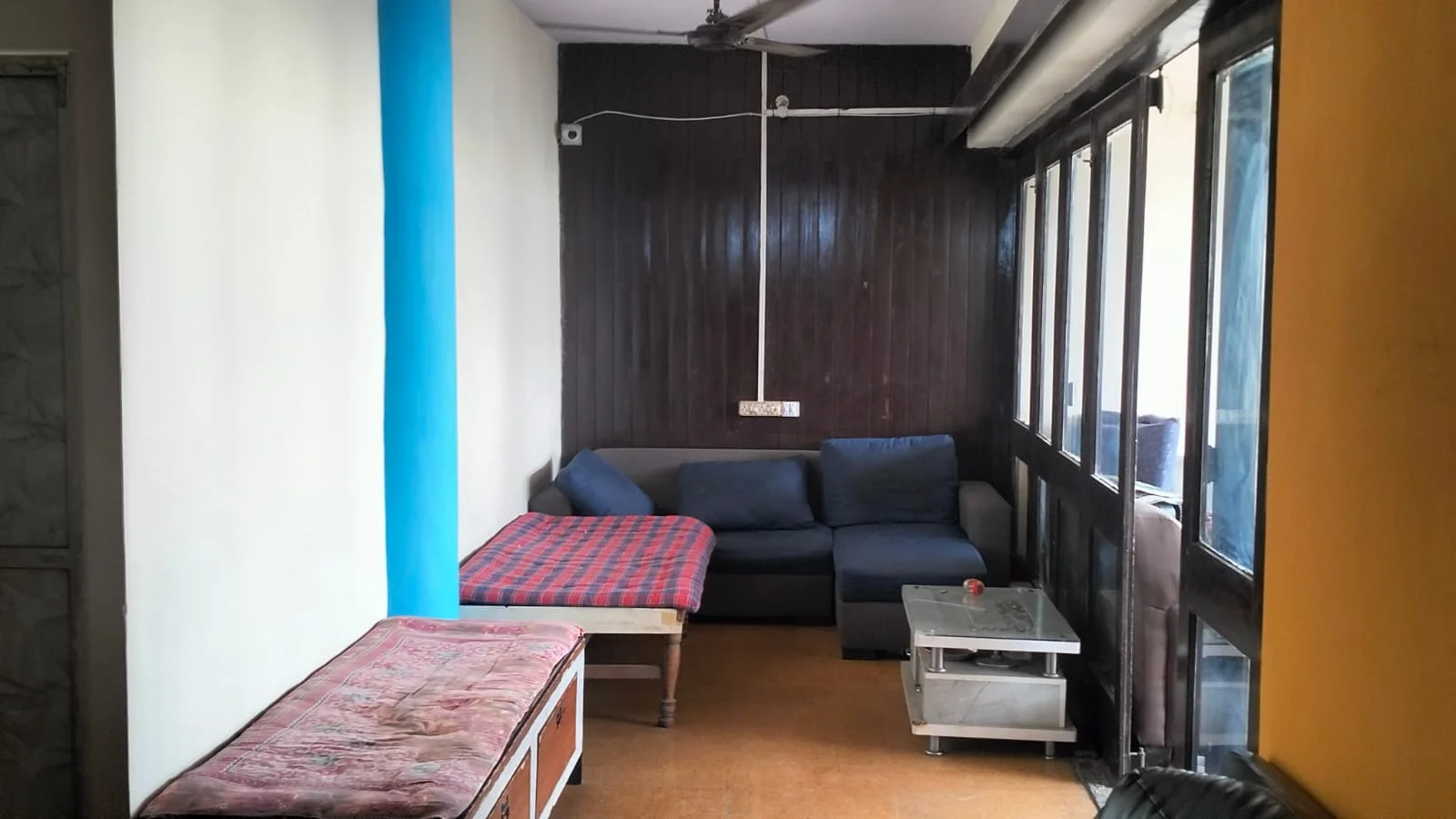 Seating area at the Mumbai ashram