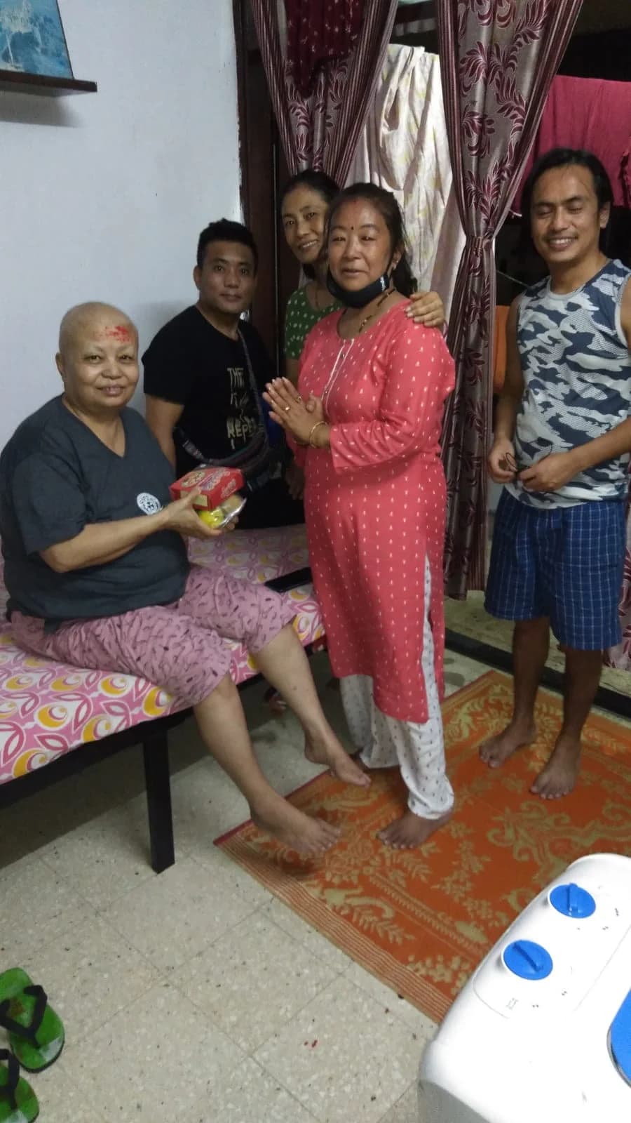 Cancer patient under chemo cared for at the ashram