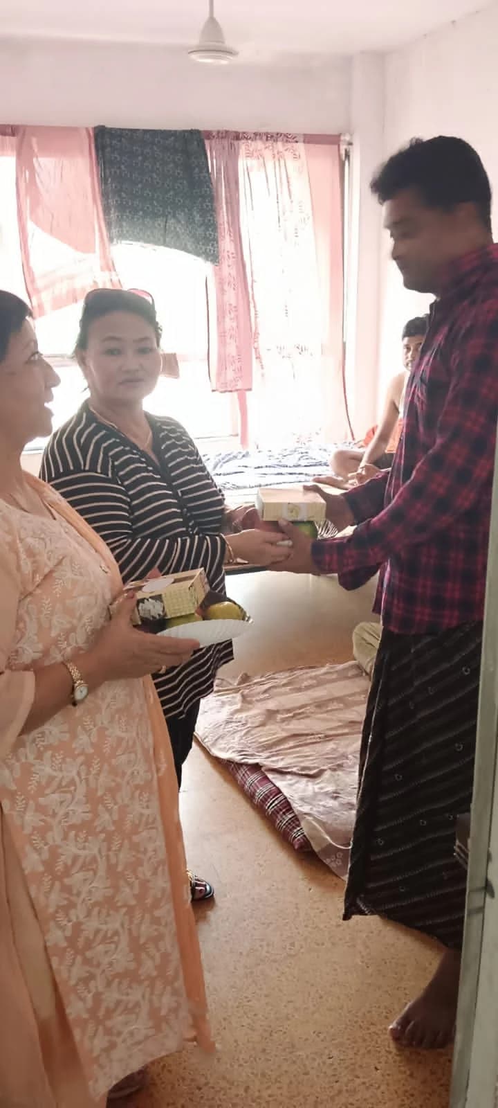Gift handover to patient