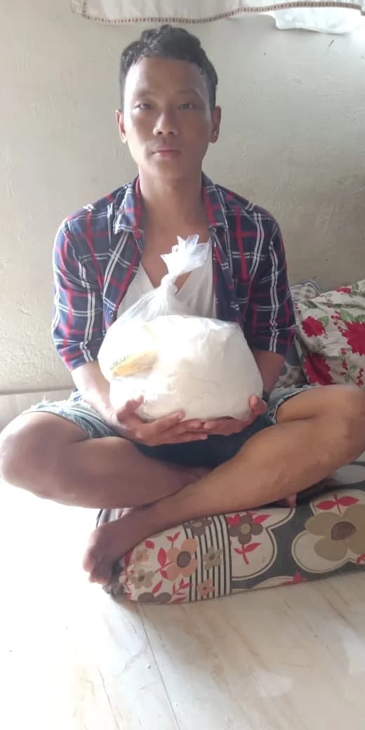 Food relief drive · package handover