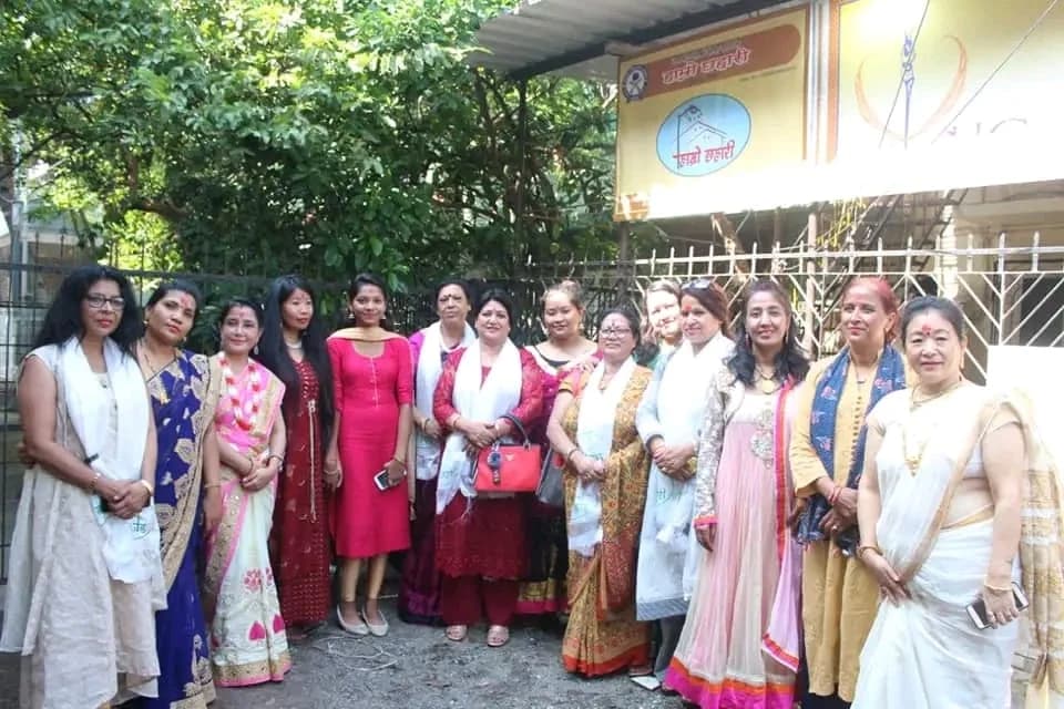 Siliguri — fund-raising campaign banner display