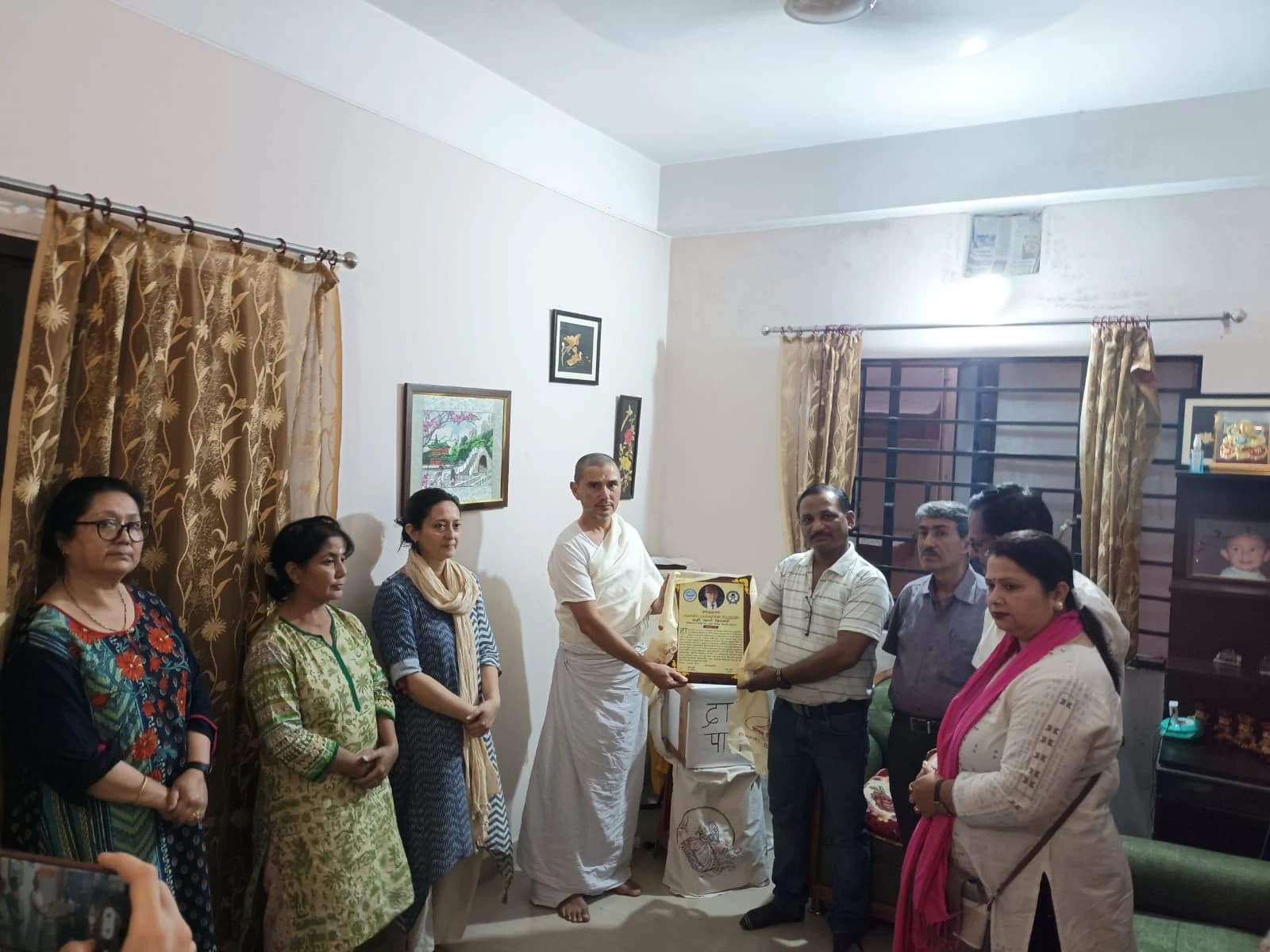 Siliguri — home visit and felicitation of supporter